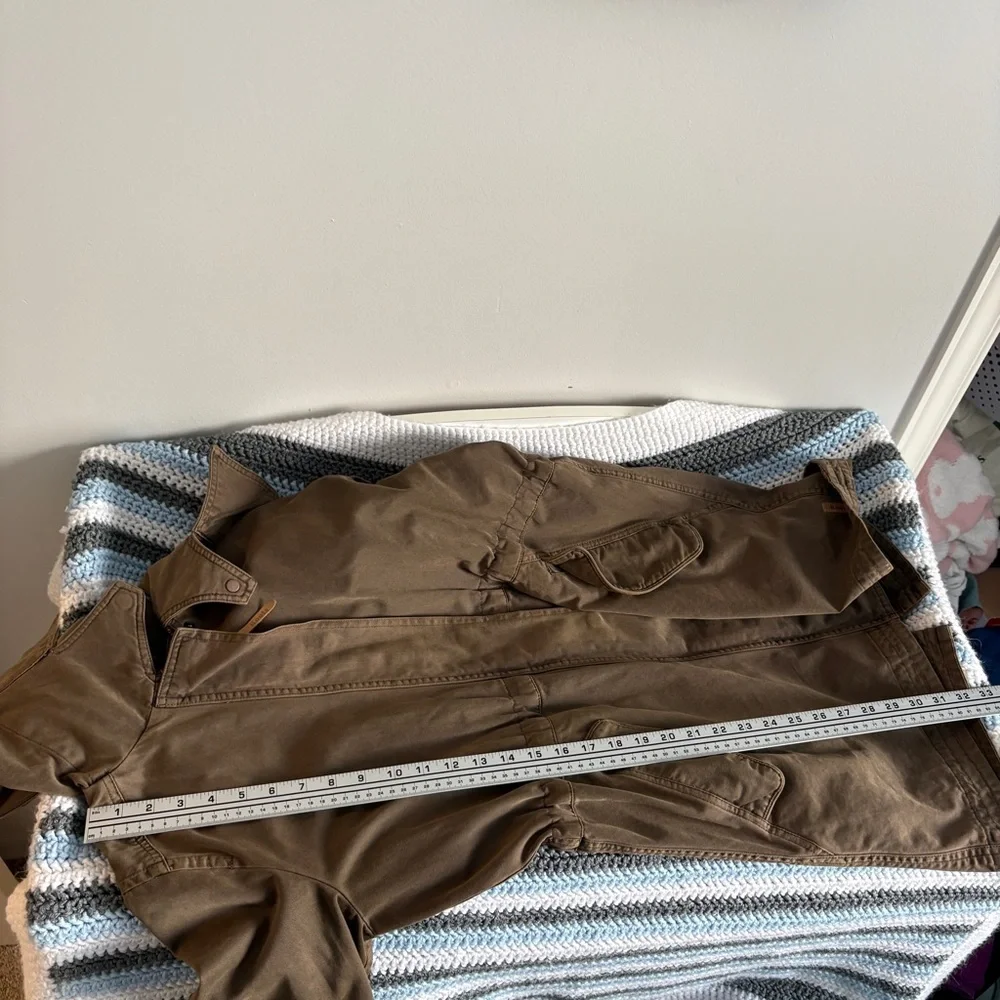 Roots Canada Green Cotton Cargo Utility Field Jacket, Zip + Snap, Pockets Medium - Picture 15 of 16